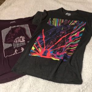Star Wars tees both dark Vader
